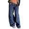 Fashion Women's Wide Leg Jeans Low Waisted Cargo Pants